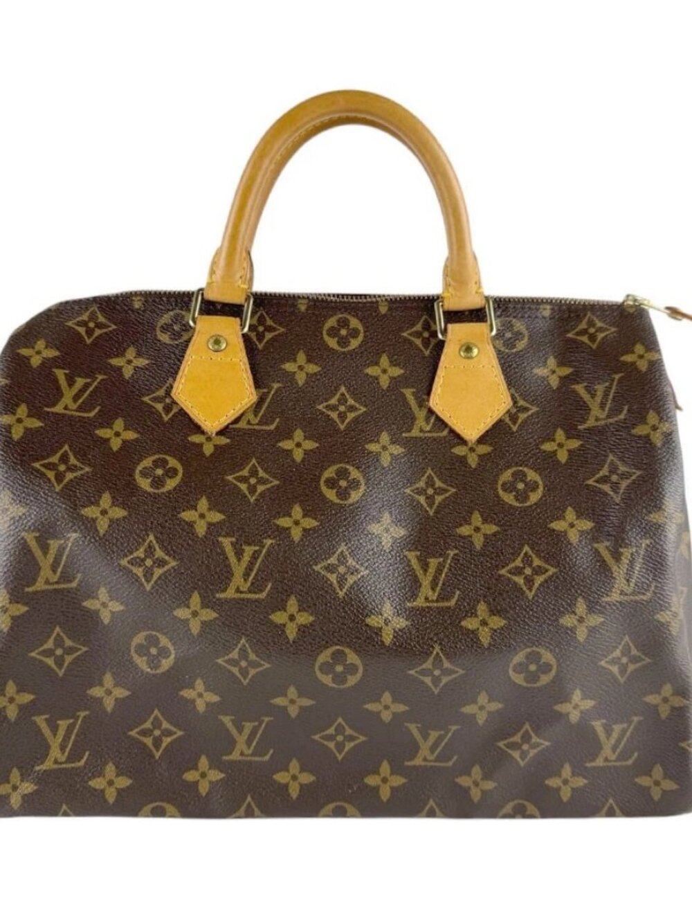 LOUIS VUITTON Monogram Speedy 30 Handbag Brown
